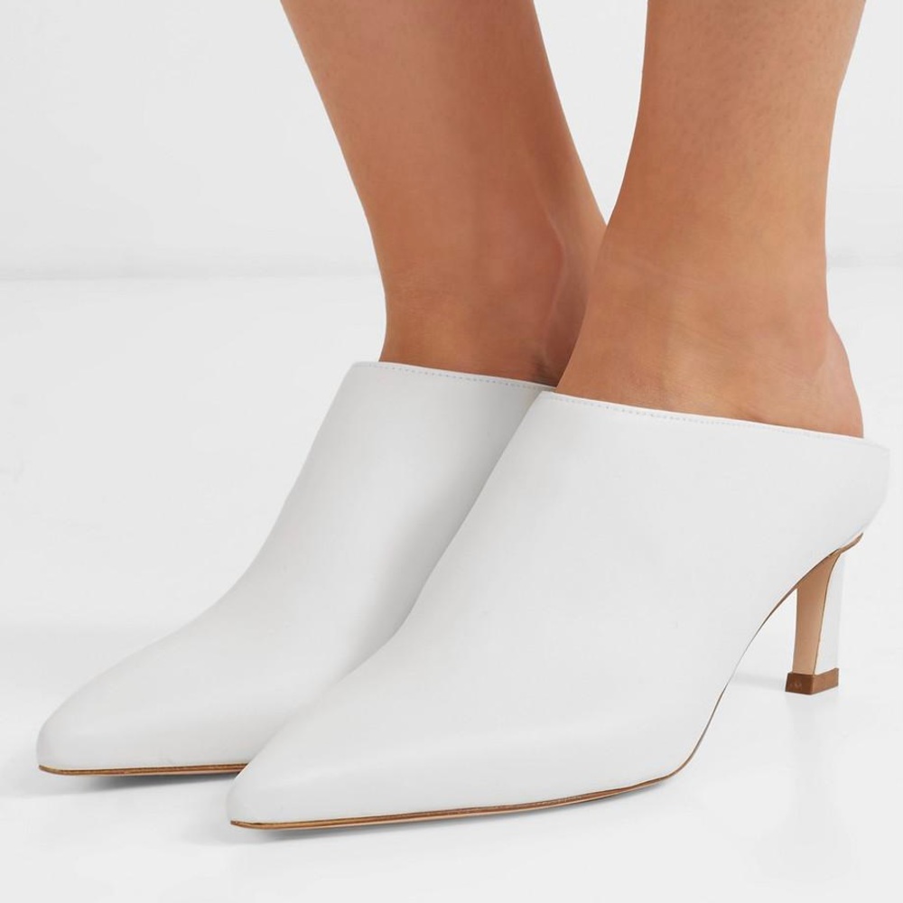 Stuart Weitzman Mira Pointed Toe High-Heel Mules